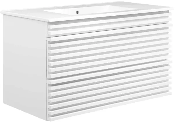 Render 36" Wall-Mount Bathroom Vanity