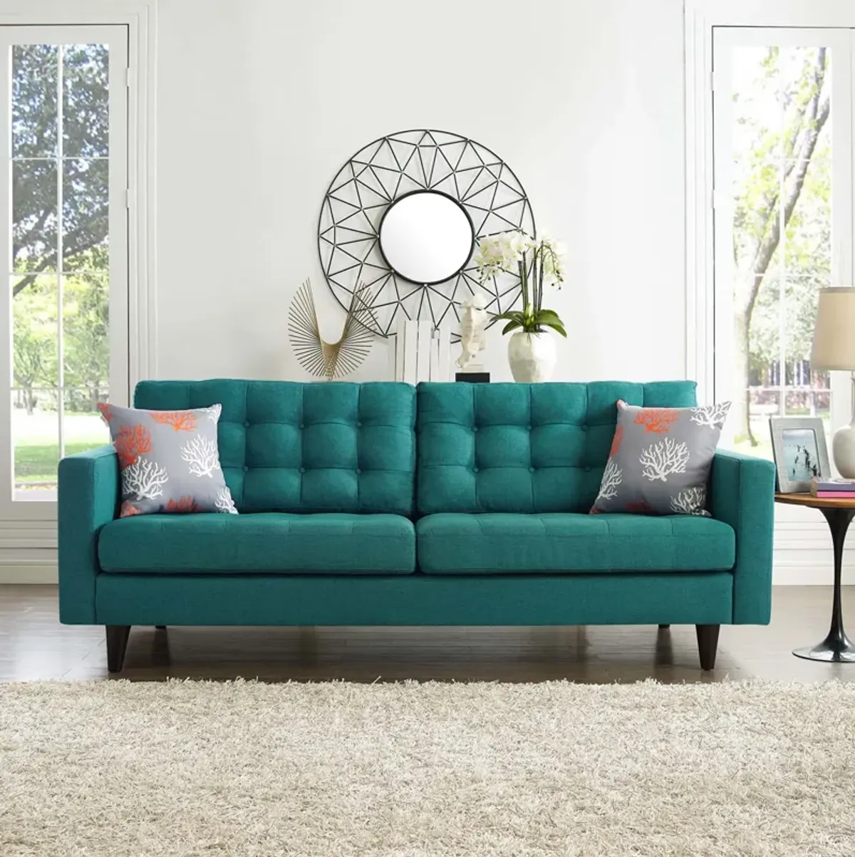 Empress Upholstered Fabric Sofa