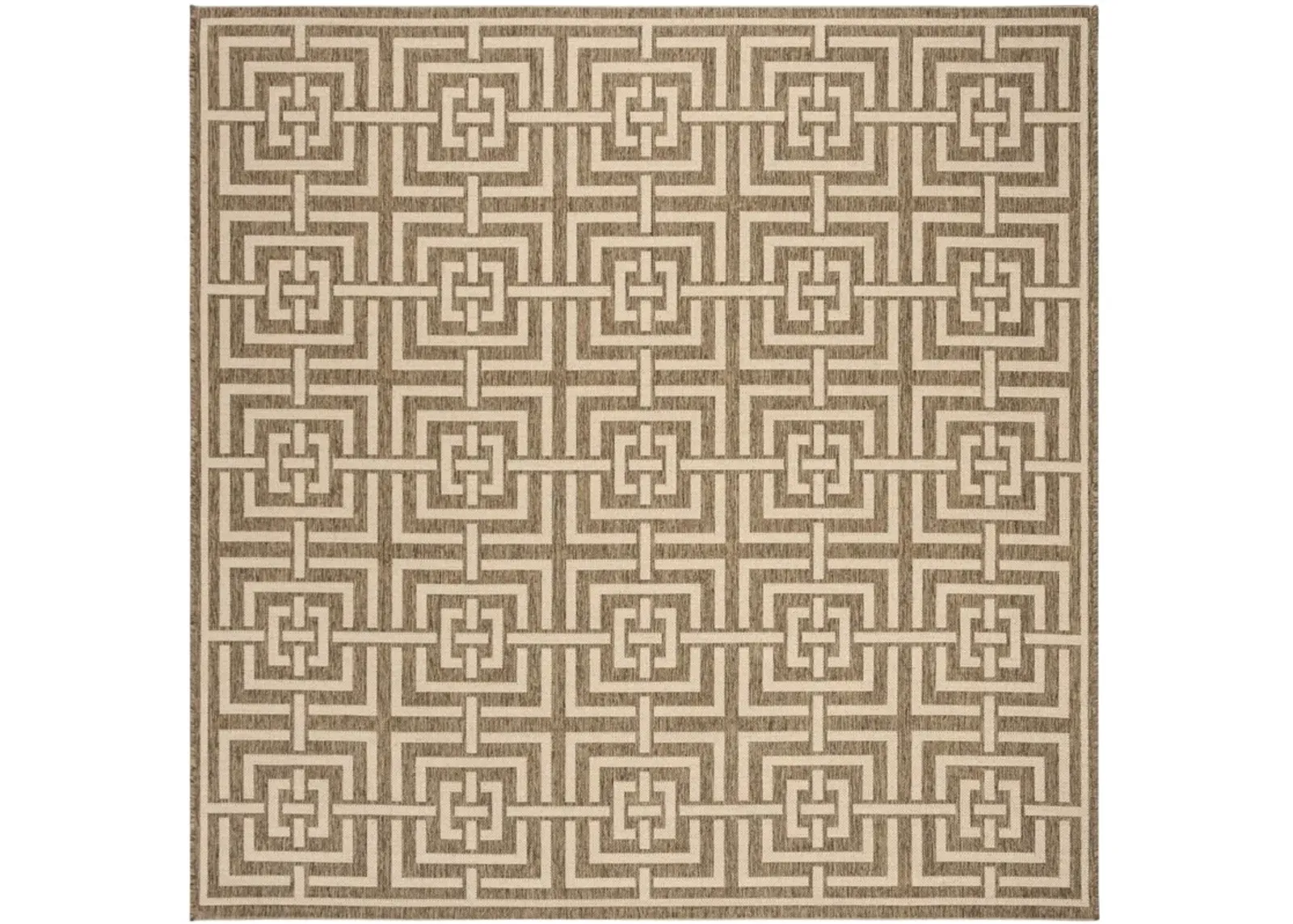 BEACH HOUSE 128 Beige 6'-7' X 6'-7' Square Square Rug