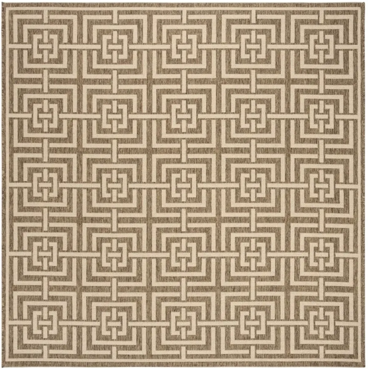 BEACH HOUSE 128 Beige 6'-7' X 6'-7' Square Square Rug