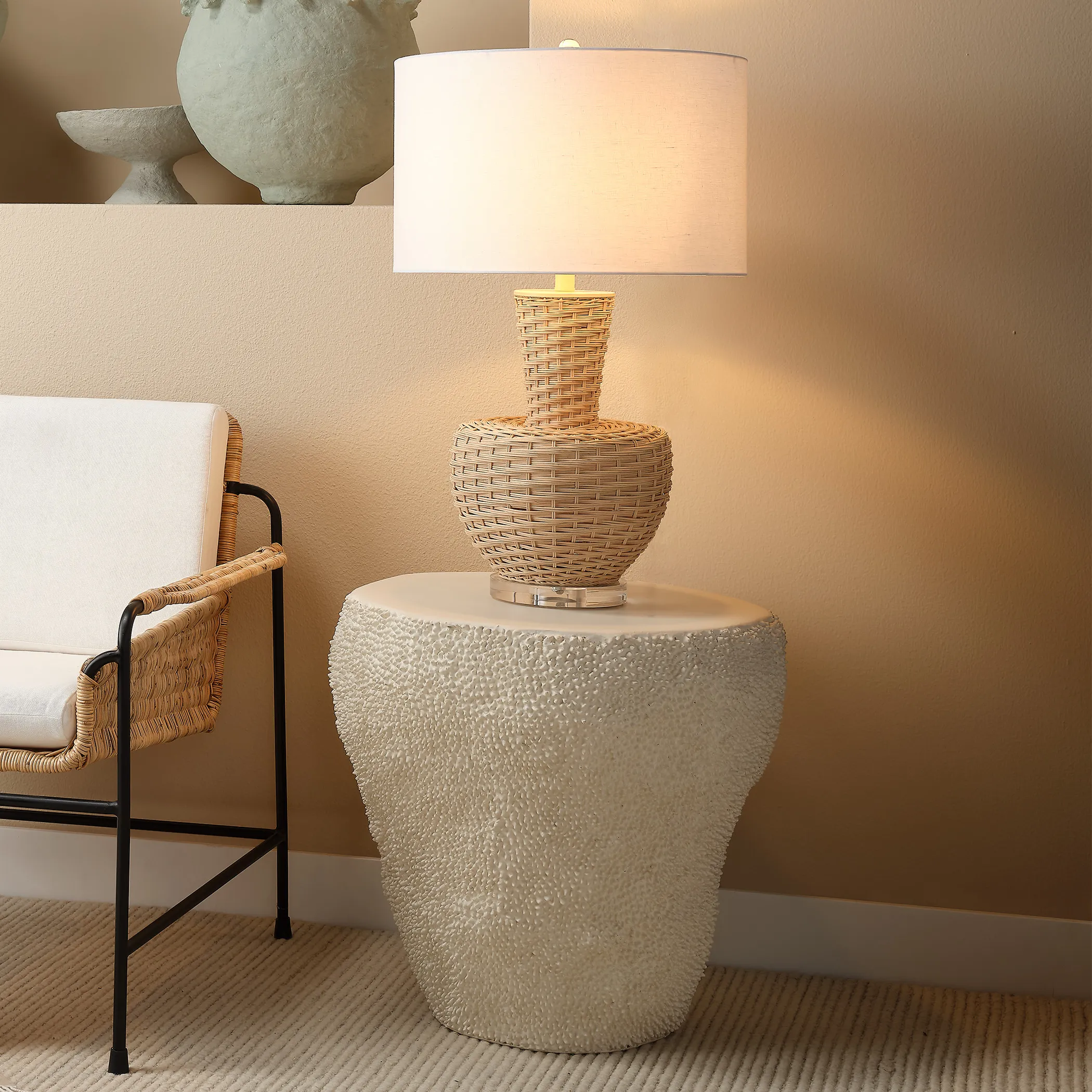 Portobello Rattan Table Lamp