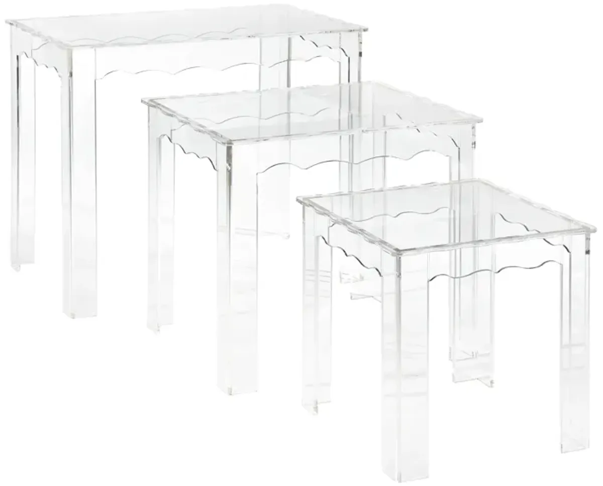 Jacobs Nesting Table - Set of 3 Square Clear