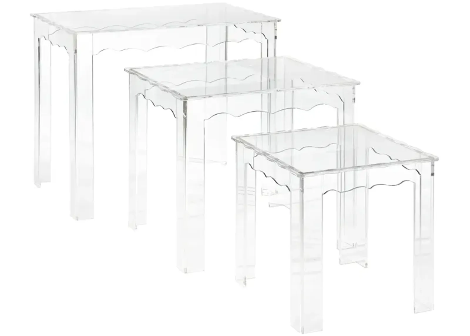 Jacobs Nesting Table - Set of 3 Square Clear