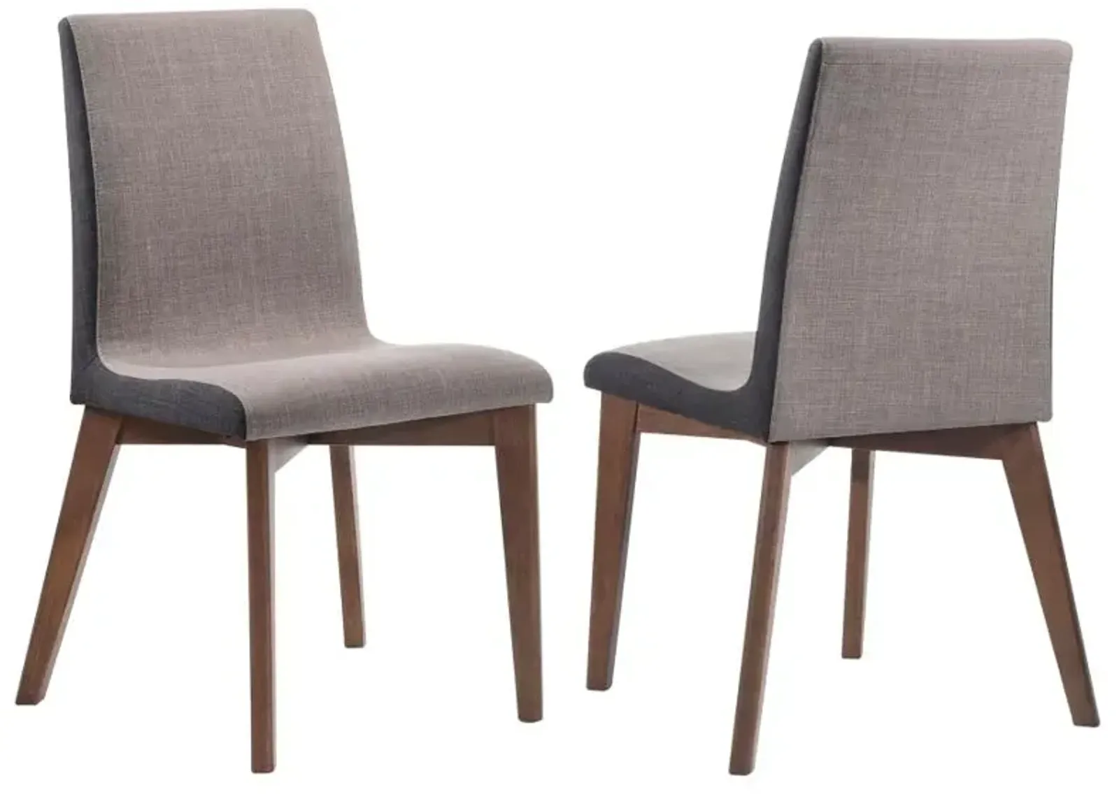 Adelina Upholstered Side Chairs Grey And Natural Walnut (Set of 2)