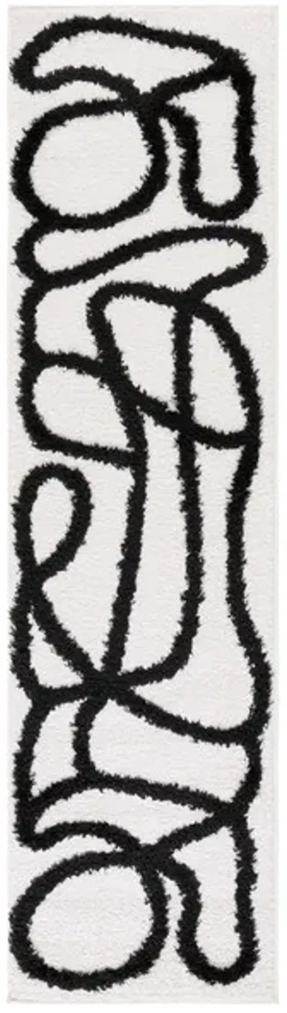NORWAY 202 Black 2'-2' X 12' Runner Rug