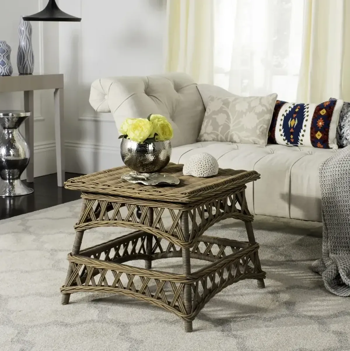 SORA WICKER ACCENT TABLE