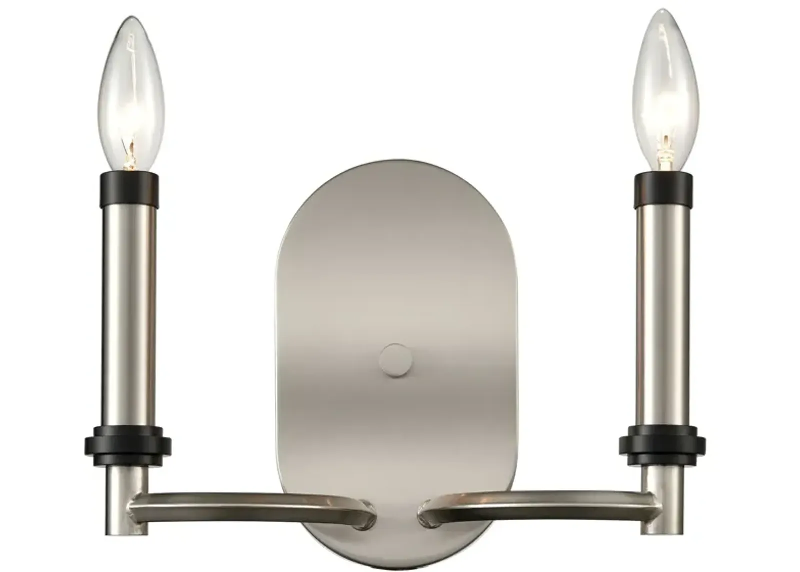 Sunsphere 10" High 2-Light Sconce - Satin Nickel