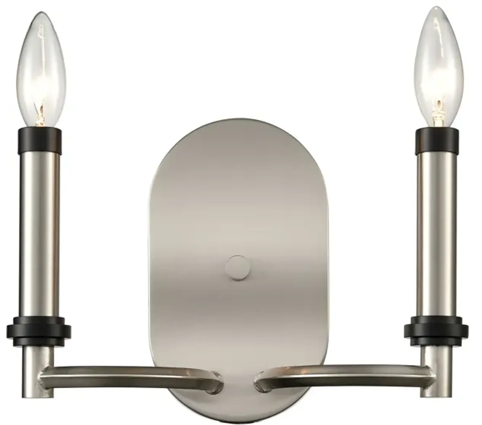 Sunsphere 10" High 2-Light Sconce - Satin Nickel