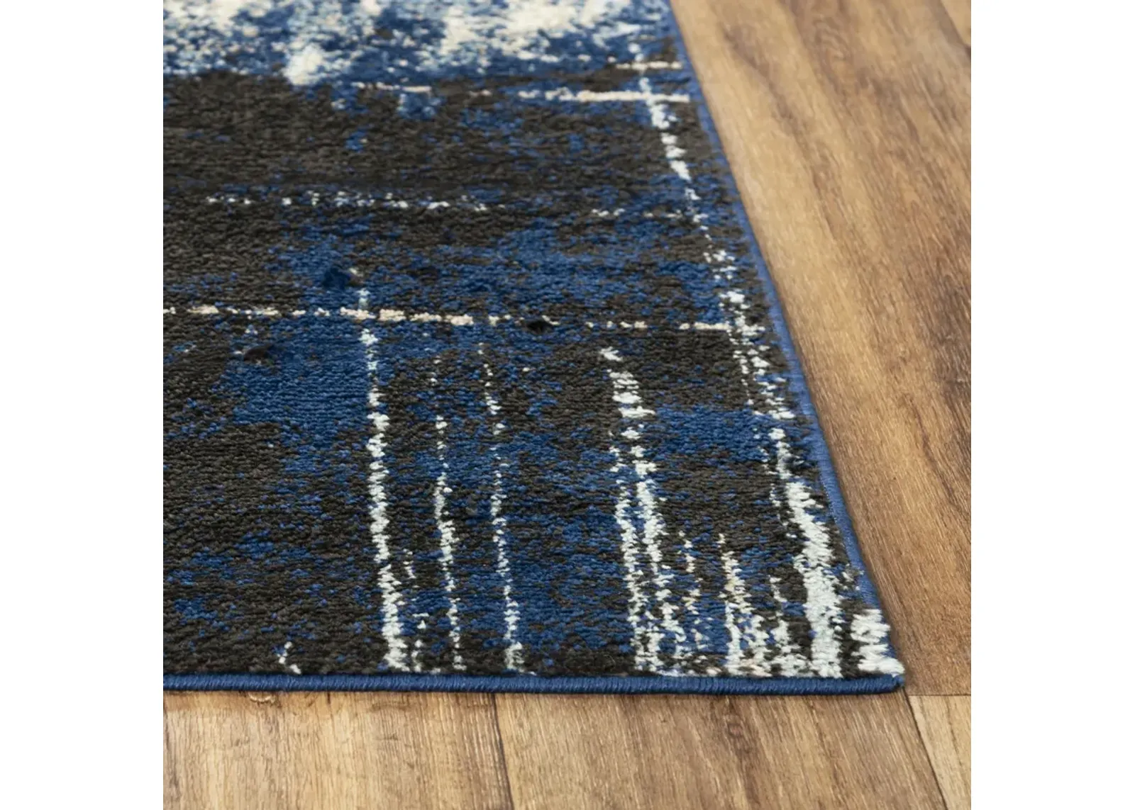 Palace Blue  Polypropylene  2'6"x7'3" Runner Rug