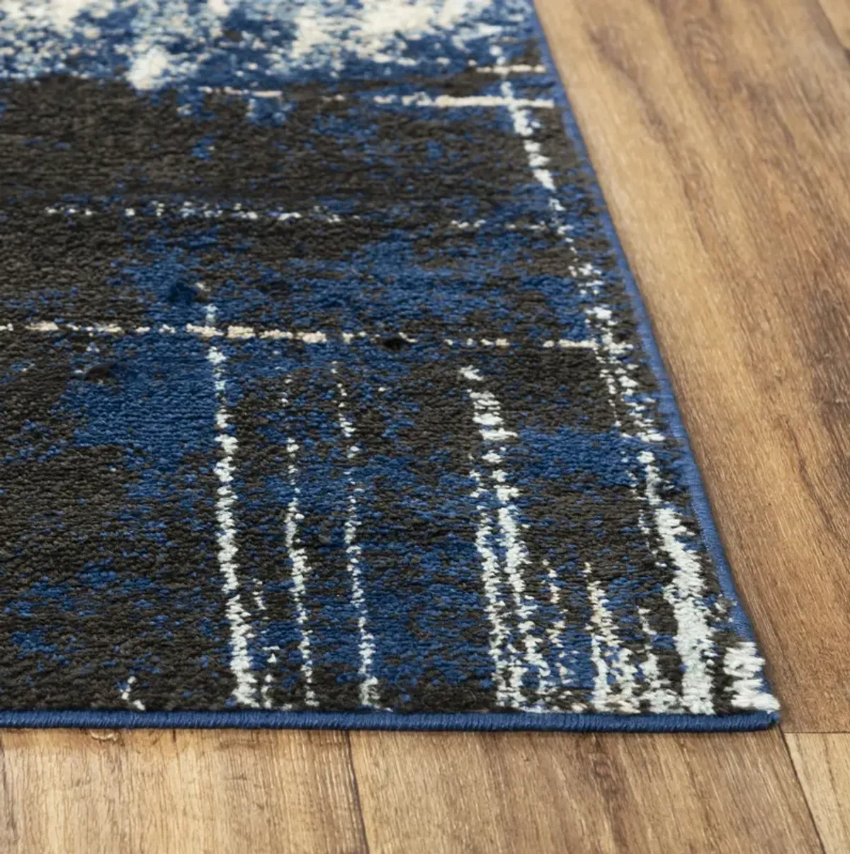 Palace Blue  Polypropylene  2'6"x7'3" Runner Rug