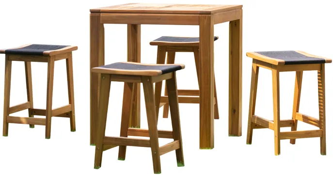 Panama Jack Laguna 5-Piece Backless Pub Dining Set