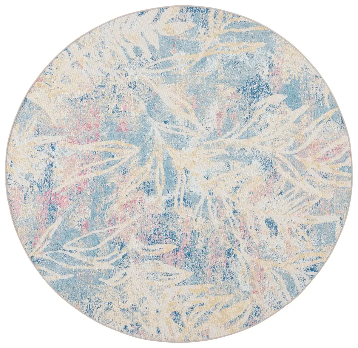 BARBADOS 512 Blue 6'-6' X 6'-6' Round Round Rug