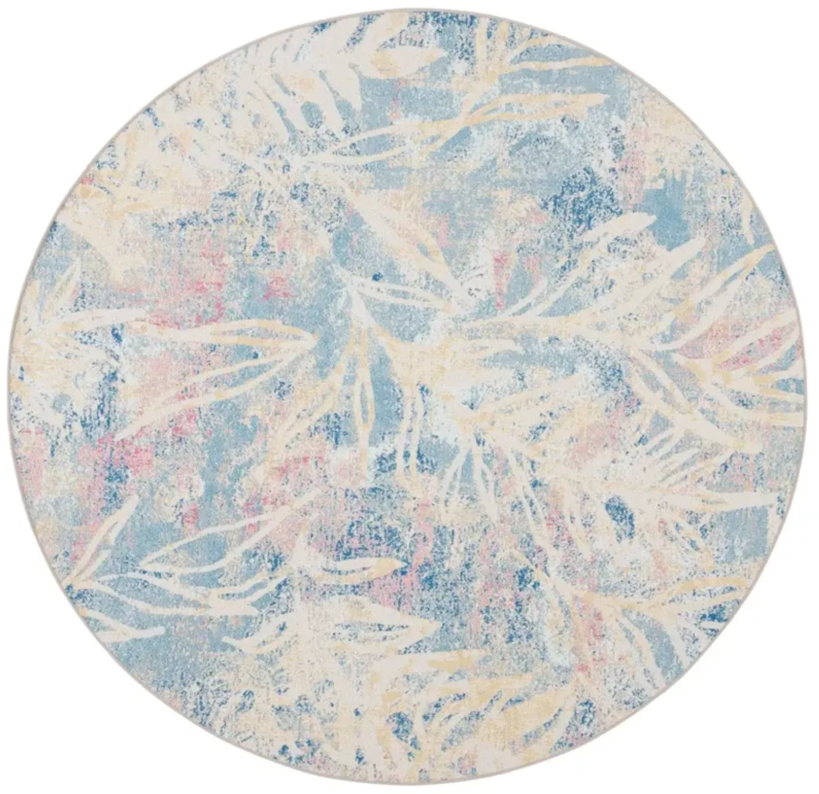 BARBADOS 512 Blue 6'-6' X 6'-6' Round Round Rug