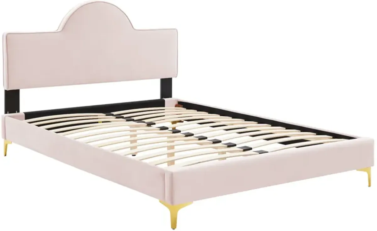 Sunny Performance Velvet Queen Bed