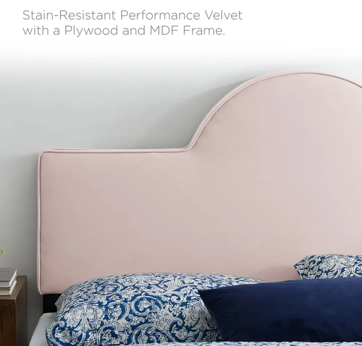 Sunny Performance Velvet Queen Bed