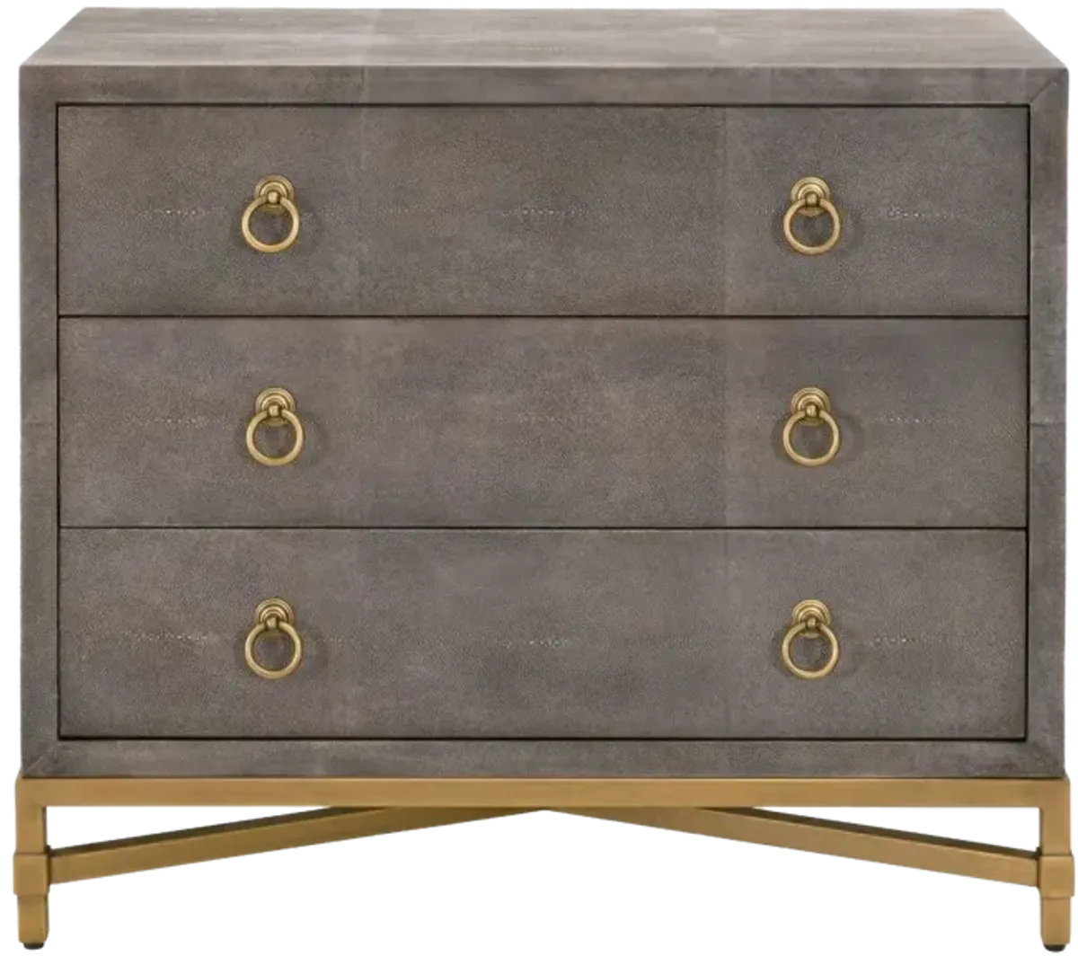 Strand Shagreen 3-Drawer Nightstand