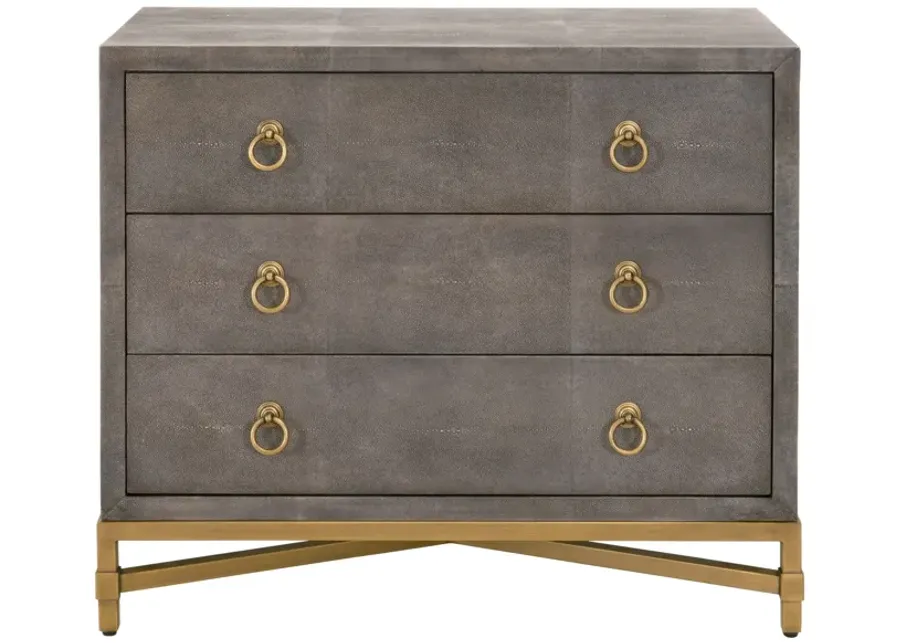 Strand Shagreen 3-Drawer Nightstand