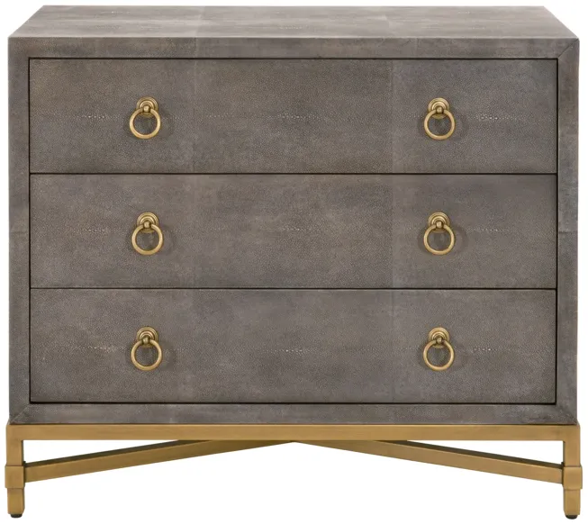 Strand Shagreen 3-Drawer Nightstand