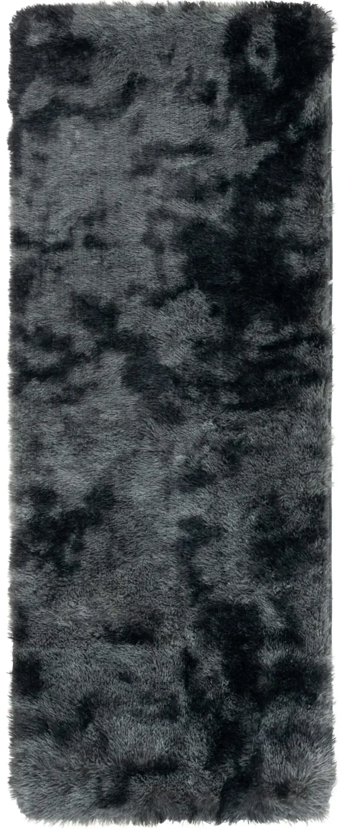 RAINBOW SHAG 100 DARK GREY 2'-3' x 6' Runner Rug