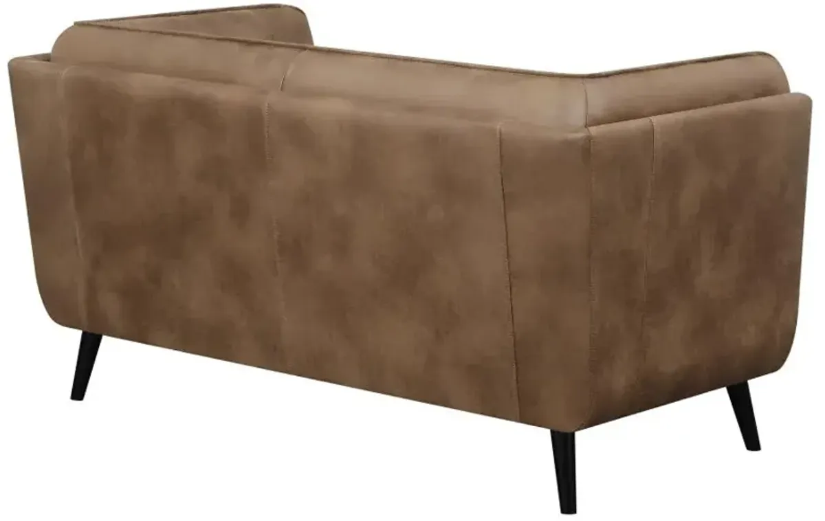 Abby Upholstered Button Tufted Loveseat