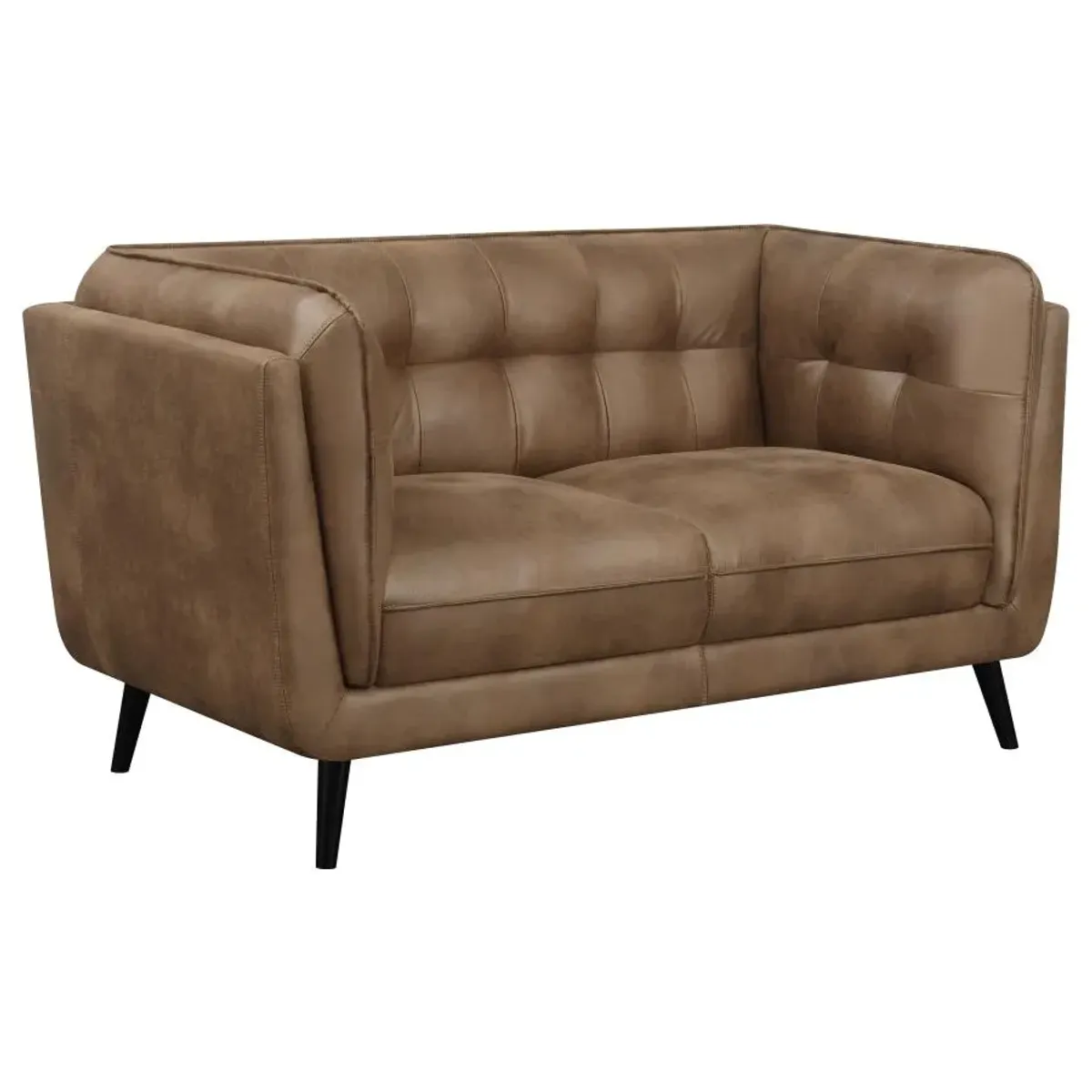 Abby Upholstered Button Tufted Loveseat