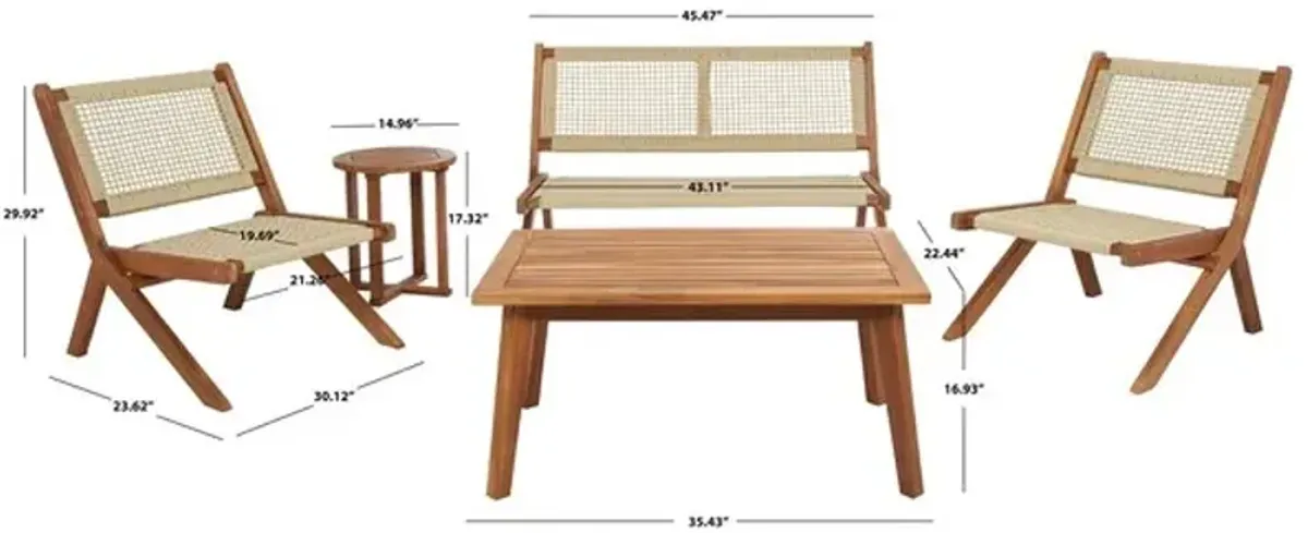 KOBINA 5PC OUTDOOR LIVING SET