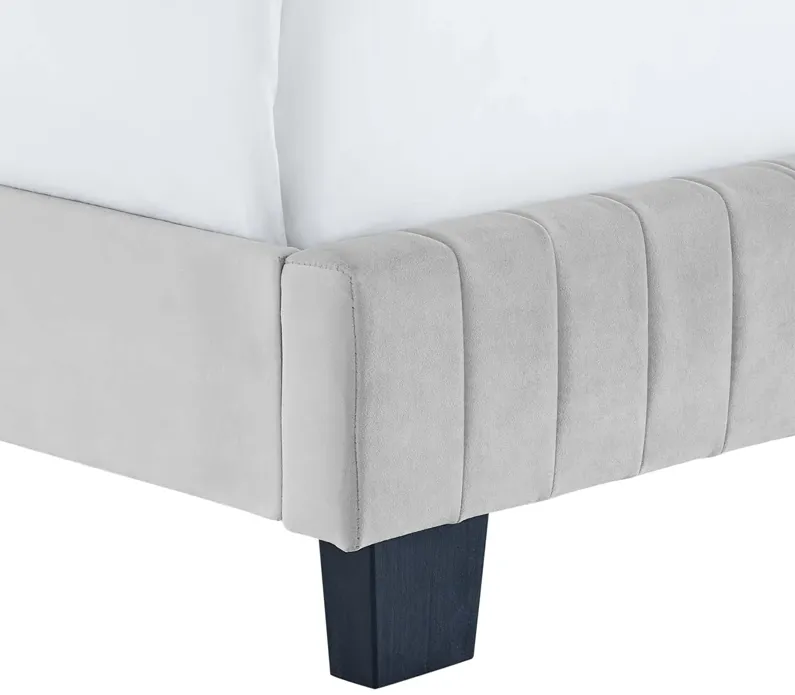 Celine Channel Tufted Performance Velvet King Bed