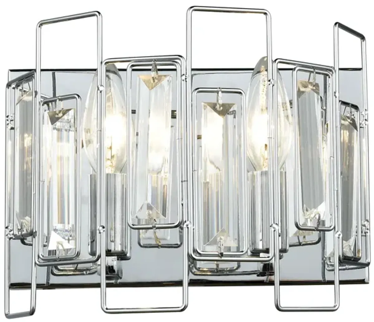 Crosby 9" Wide 2-Light Vanity Light - Polished Chrome