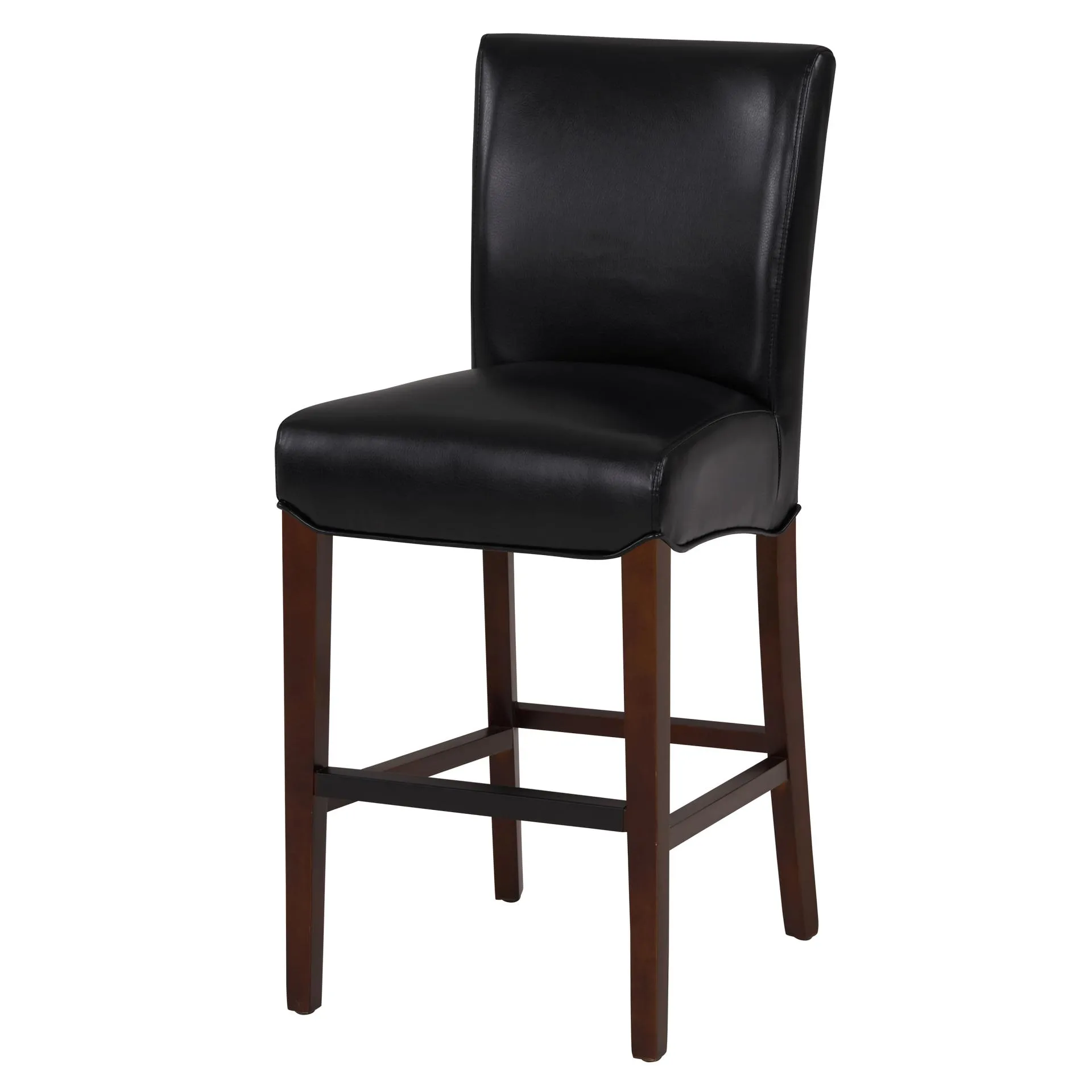 milton bonded leather counter stool, black