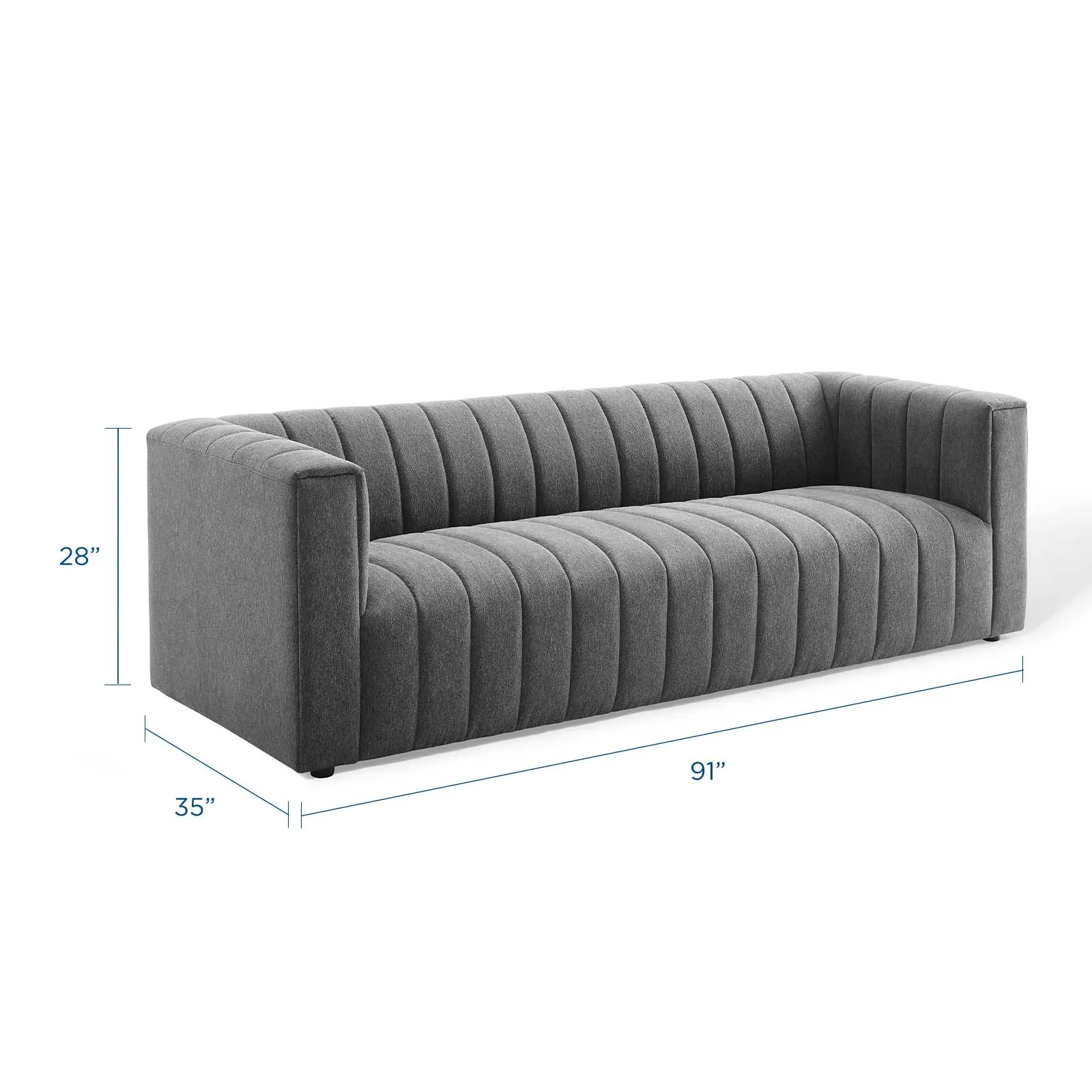 Reflection Channel Tufted 91" Sofa