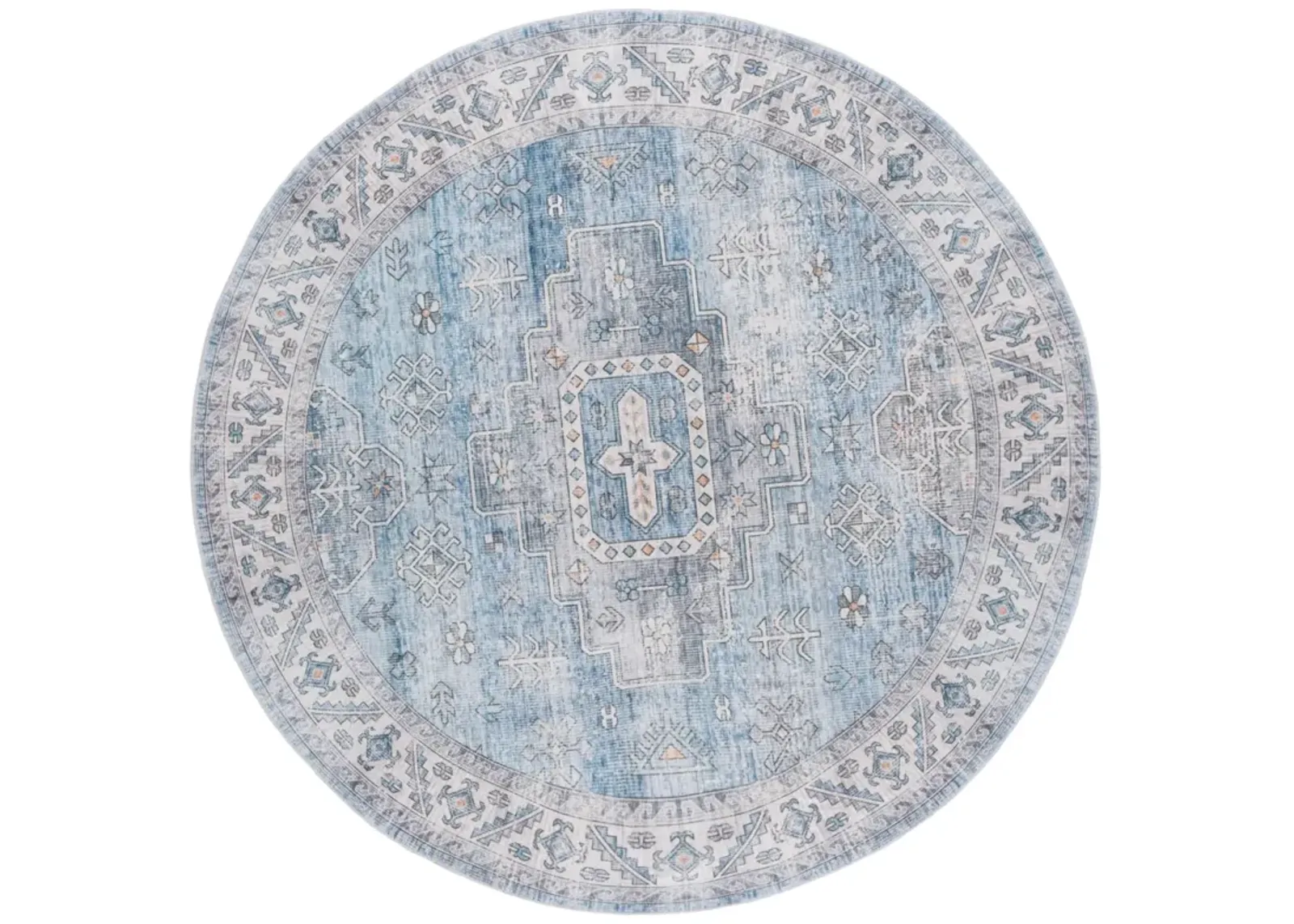 ARIZONA 242 BLUE  6' x 6' Round Round Rug