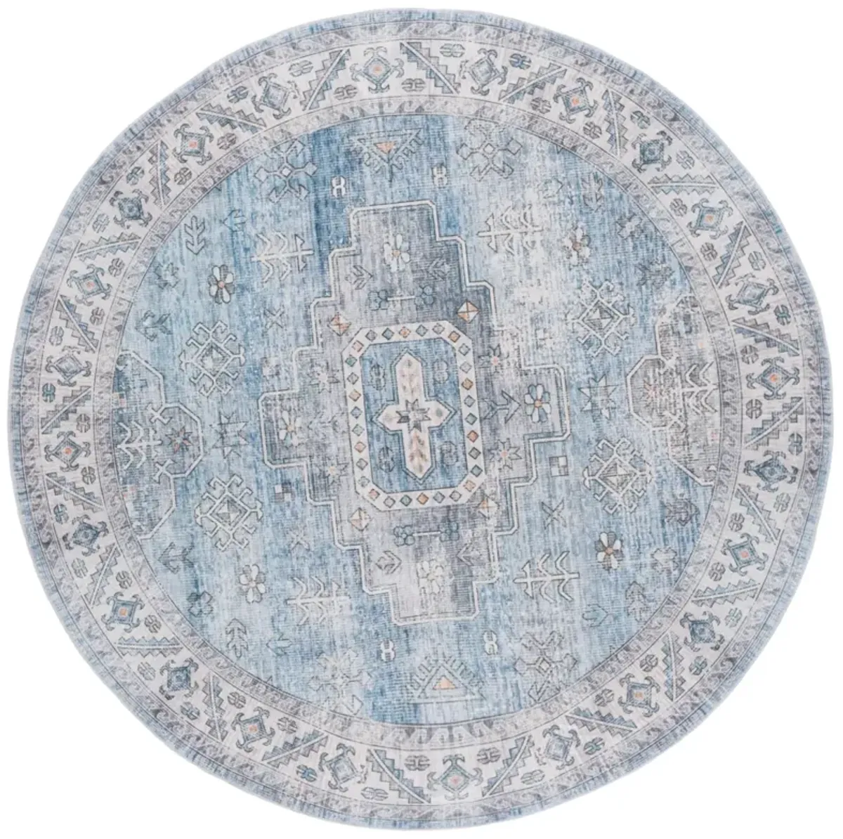 ARIZONA 242 BLUE  6' x 6' Round Round Rug