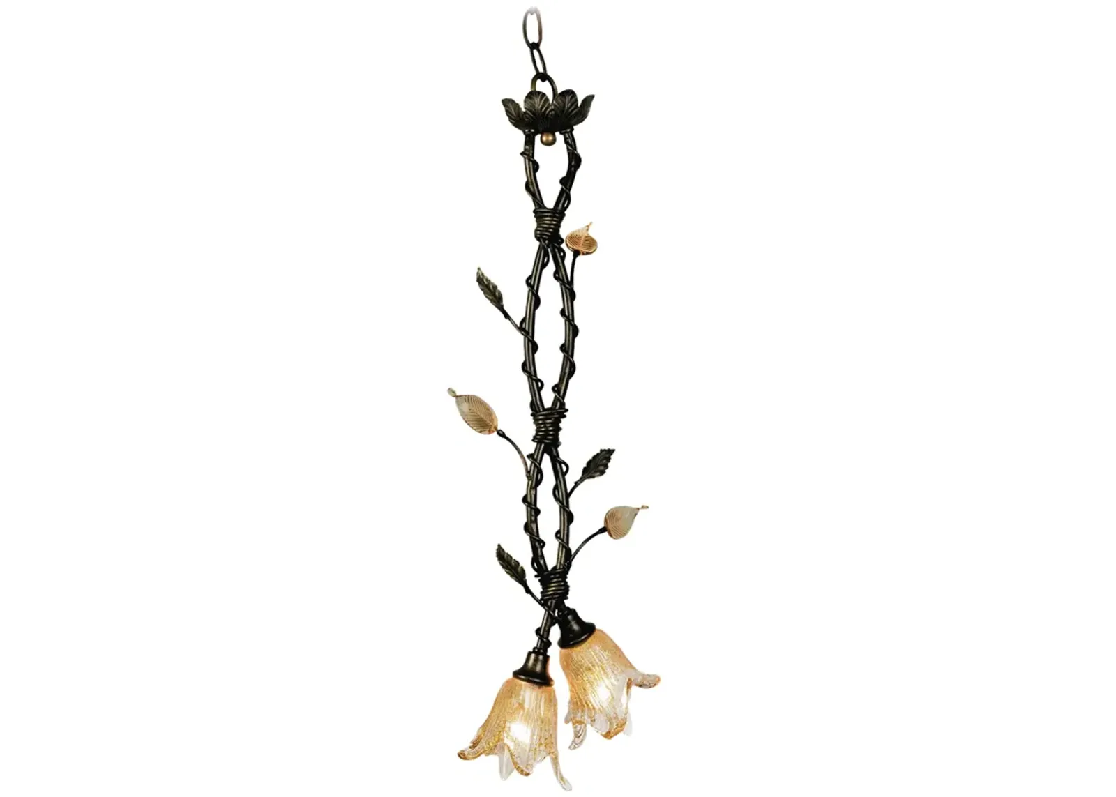 CHANTILLY 2-LIGHT PENDANT in DARK BRONZE