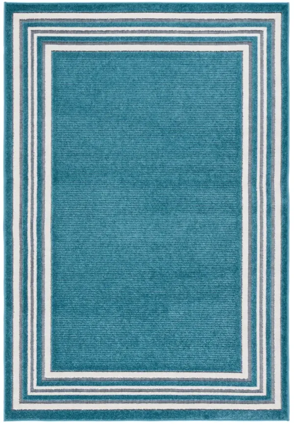 CABANA 634 TURQUOISE  5'-3' x 7'-6' Medium Rectangle Rug