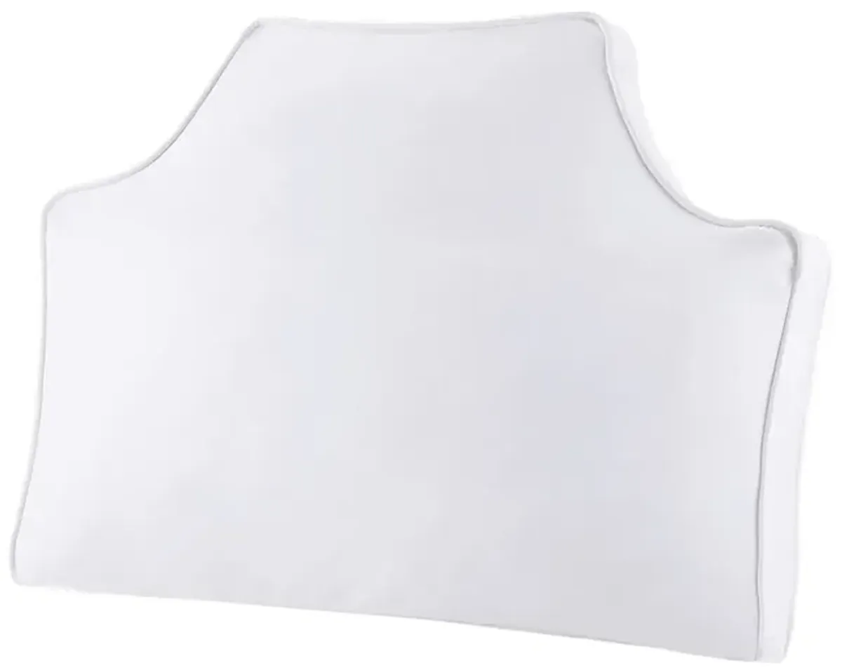 Intelligent Design Oversized Headboard White 100% Cotton Canvas Pillow