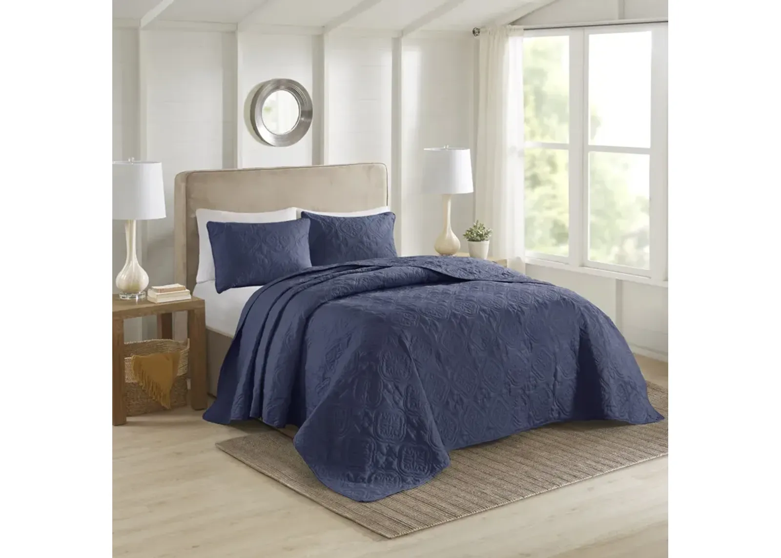 Oakley 3 Piece Reversible Bedspread Set