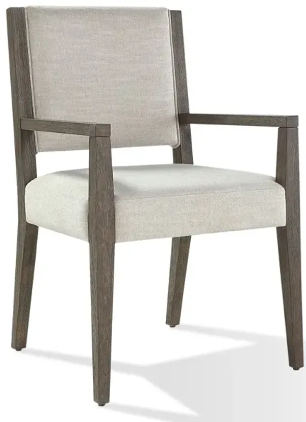 Oakland Upholstered Arm Chair in Brunette - Set of 2