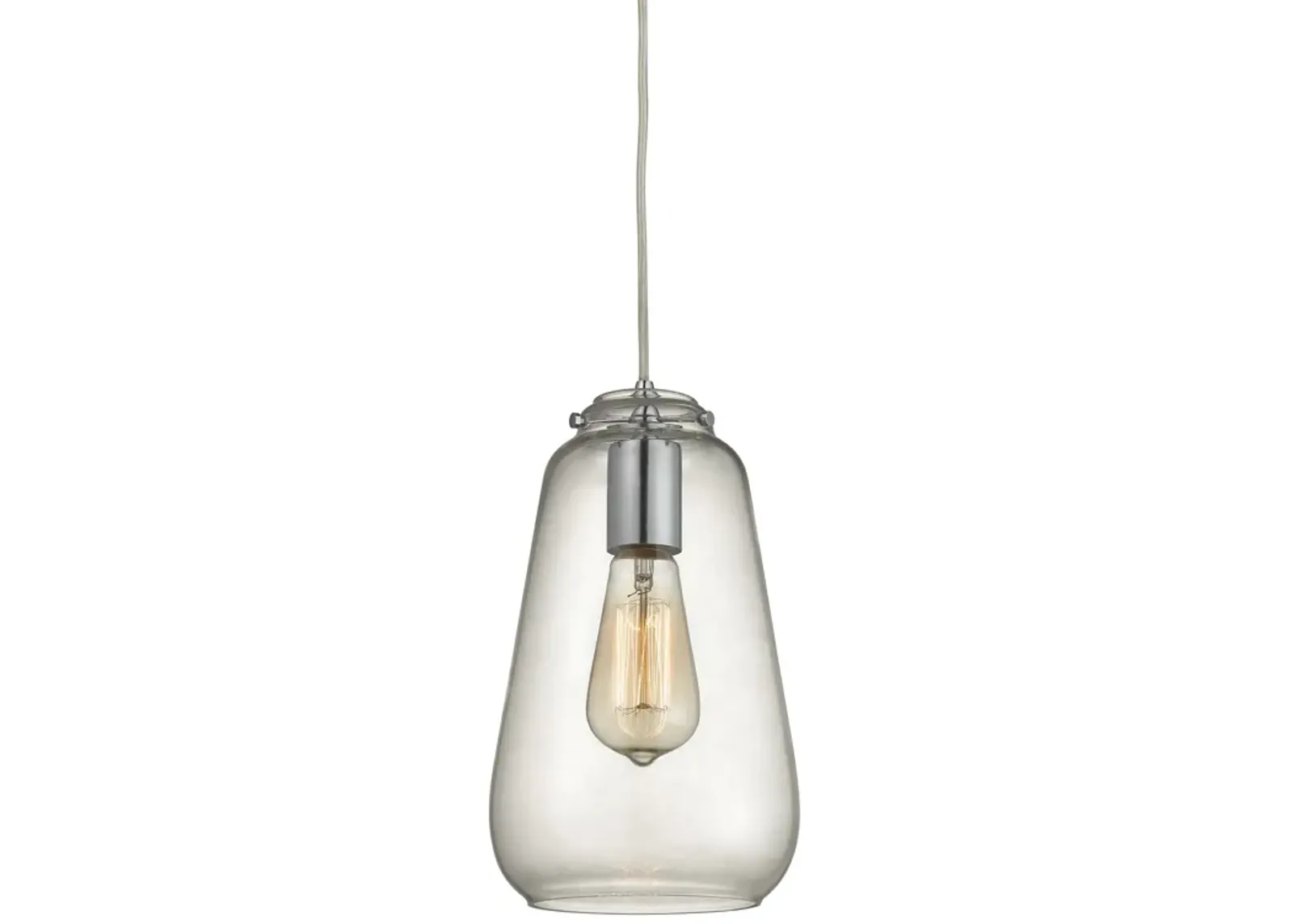 Orbital 6'' Wide 1-Light Pendant - Polished Chrome with Clear Glass