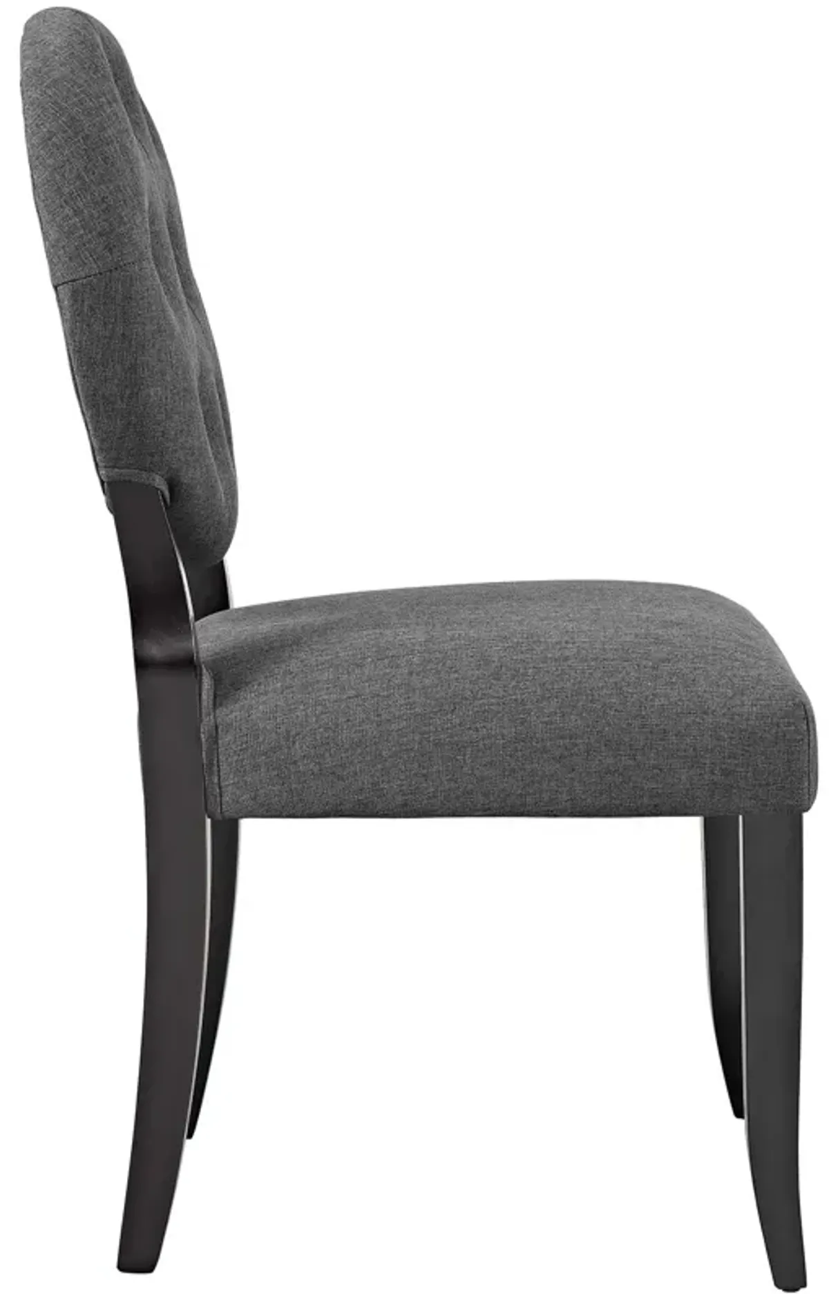 Button Dining Side Chair Upholstered Fabric Set of 2