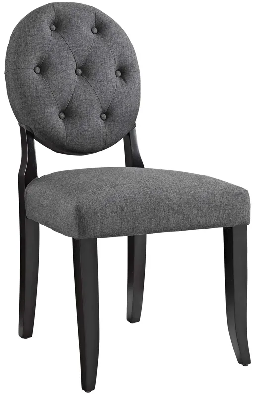 Button Dining Side Chair Upholstered Fabric Set of 2