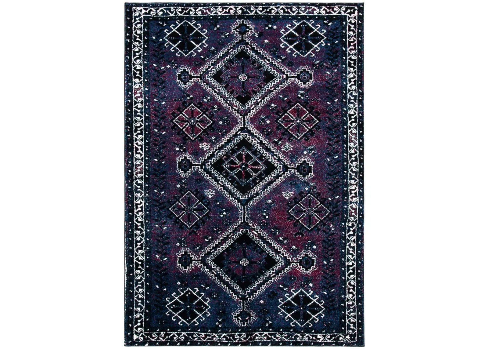 VINTAGE HAMADAN 293 PURPLE  6'-7' x 9' Medium Rectangle Rug