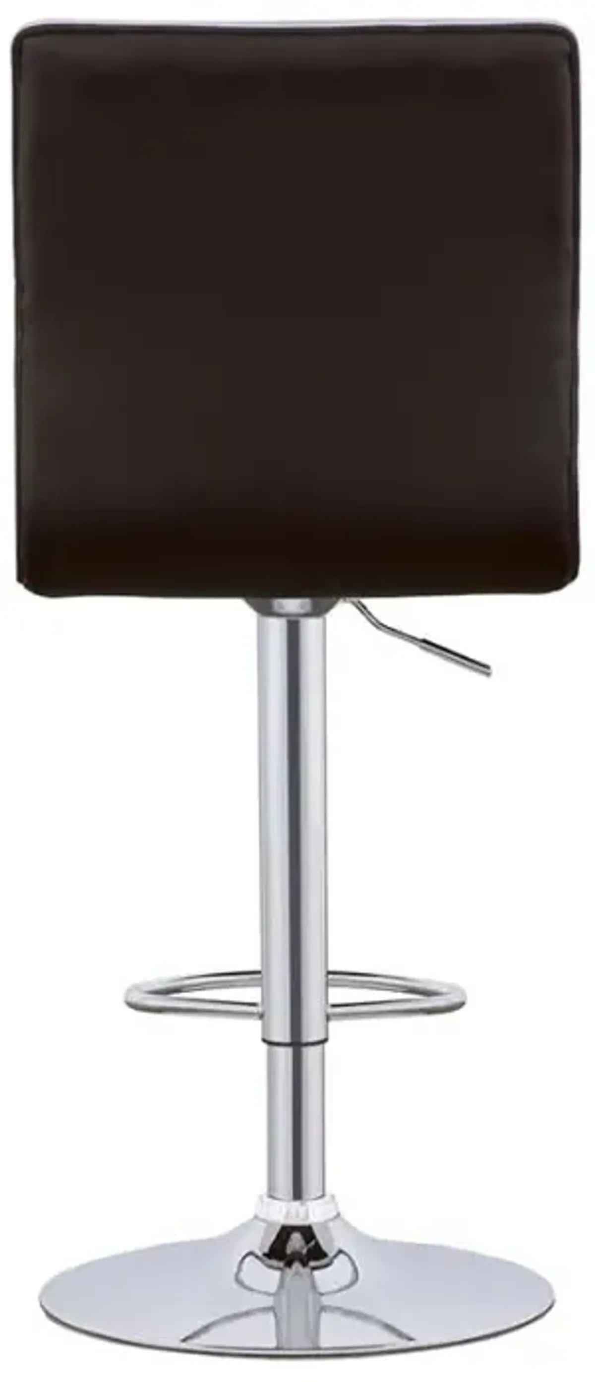 Ashbury Upholstered Adjustable Bar Stools Black and Chrome (Set of 2)