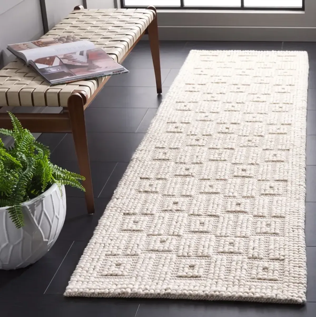 NATURA 129 IVORY 2'-3' x 8' Runner Rug