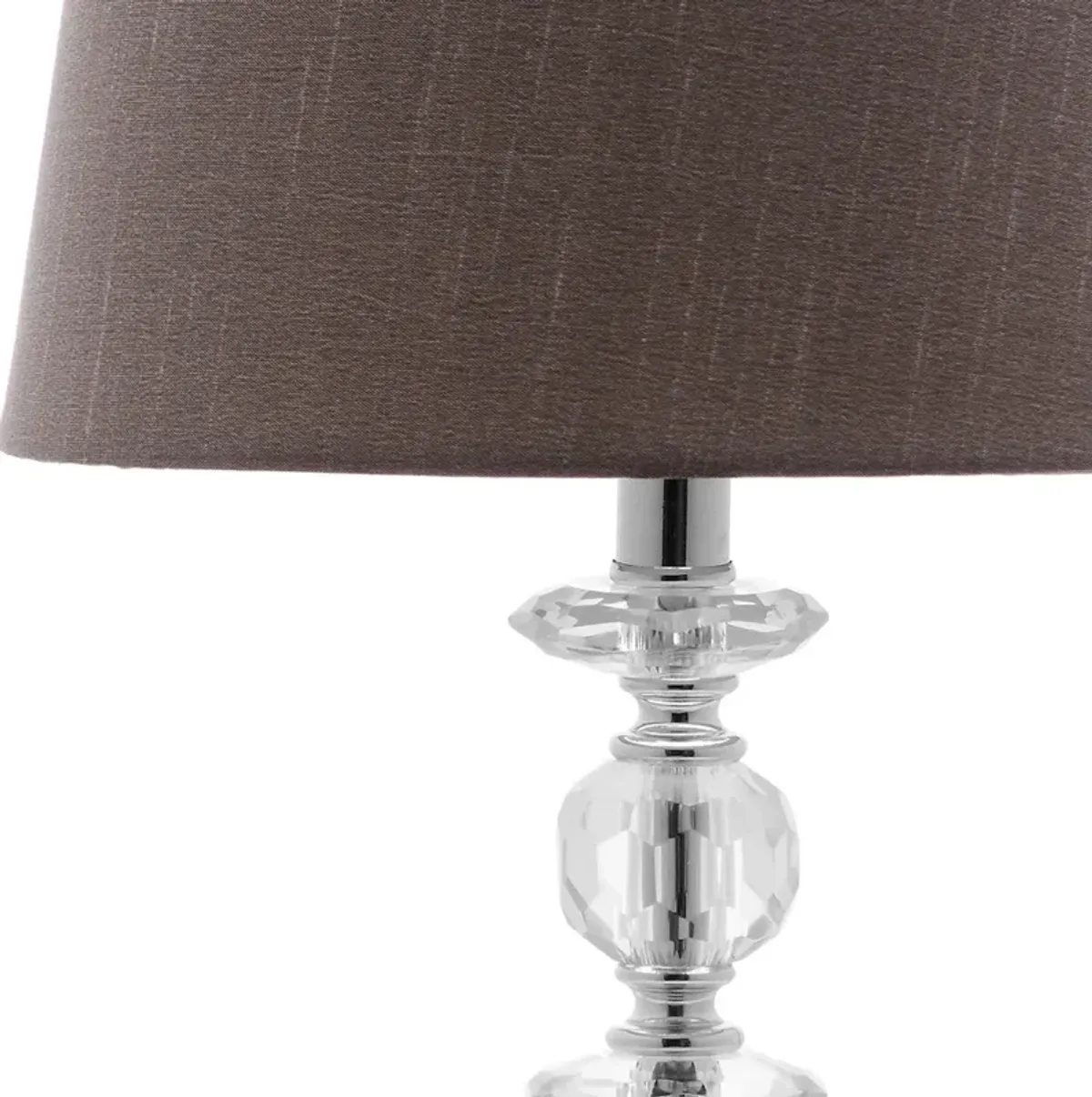 Derry 15-Inch H Stacked Crystal Dark Grey Lamp - Set of 2