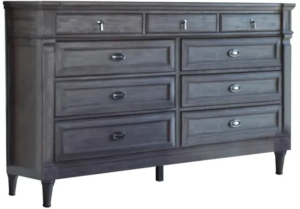 Alderwood 9-drawer Dresser French Grey