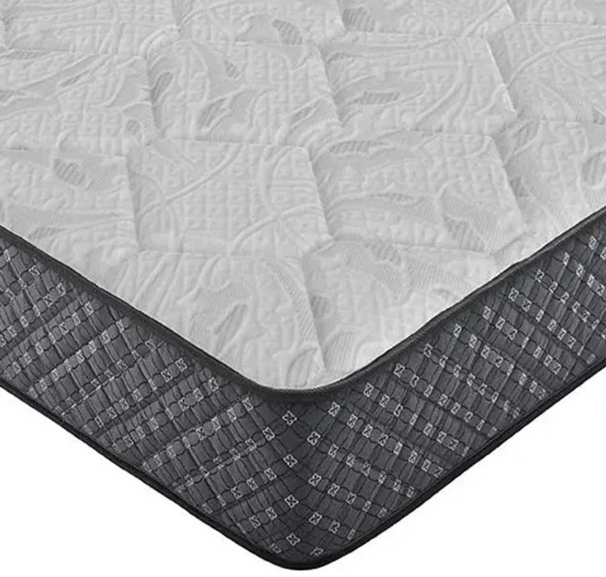 Aspen 12.25" Full Mattress White and Black