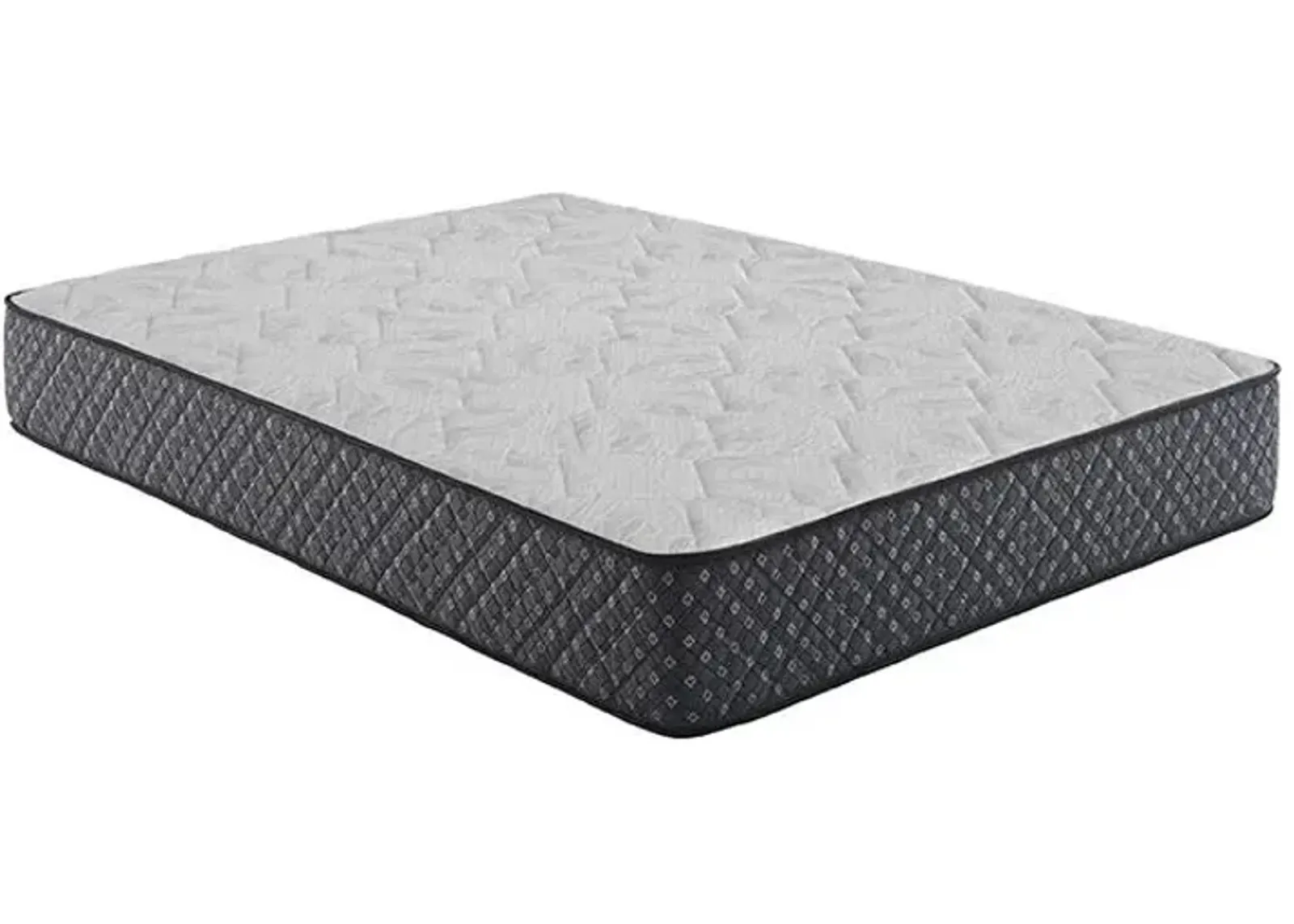 Aspen 12.25" Full Mattress White and Black