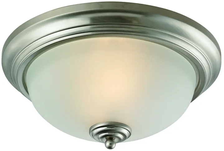 Huntington 13" Wide 2-Light Flush Mount - Brushed Nickel