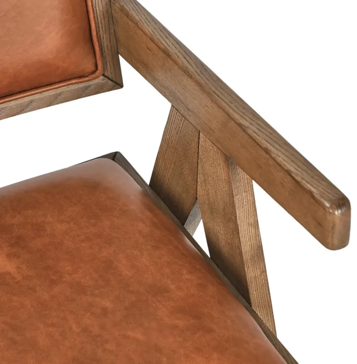 Dolton Top Grain Leather Arm Chair in Tan