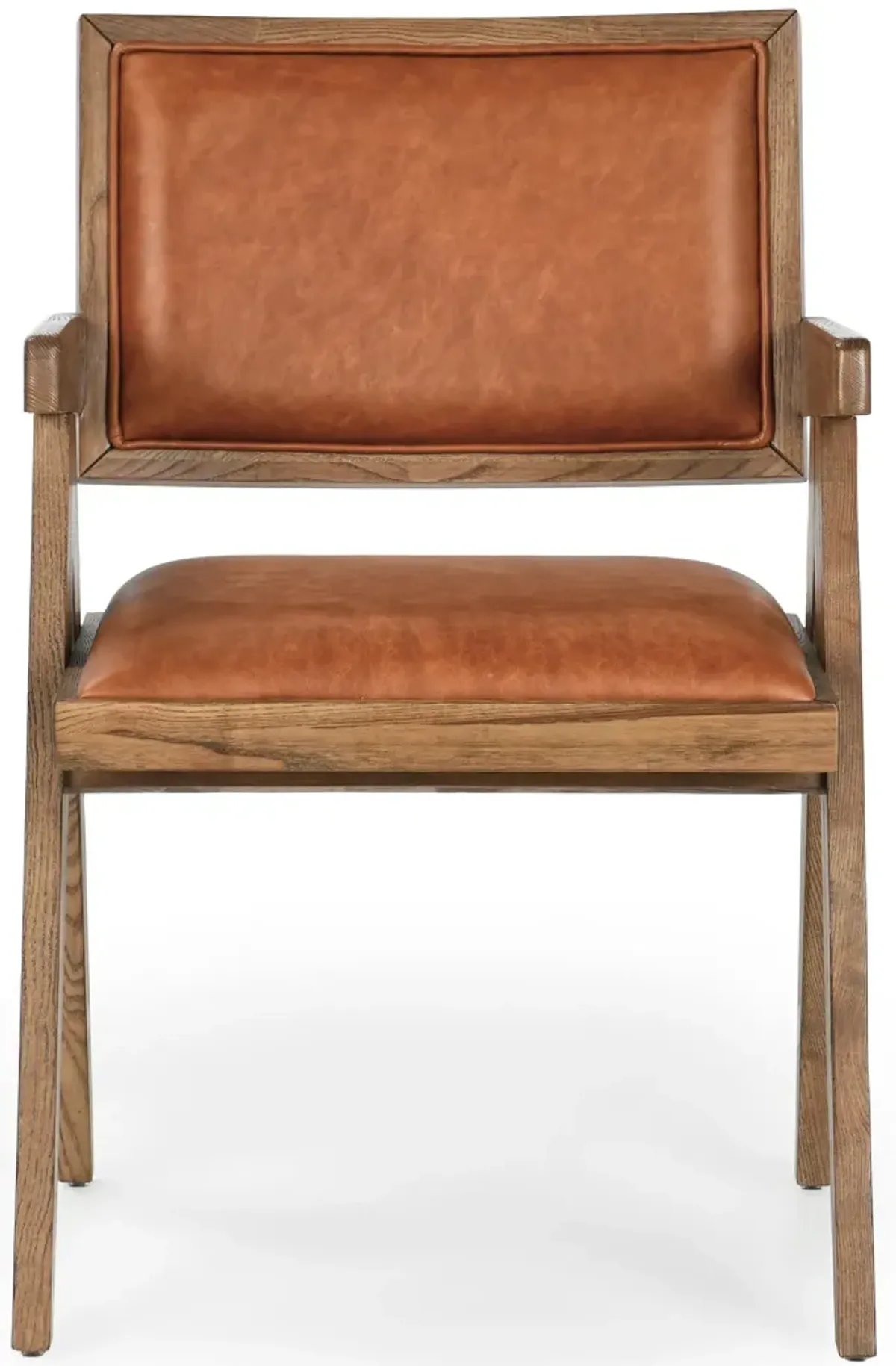 Dolton Top Grain Leather Arm Chair in Tan